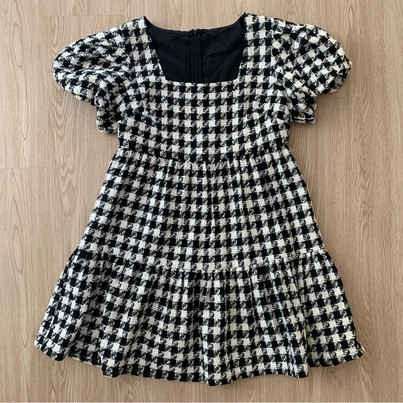 Houndstooth babydoll style dress nwot - Picture 4 of 4
